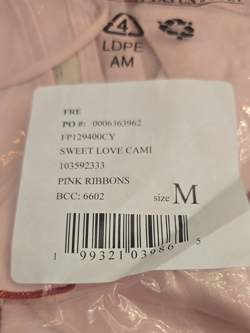 NWT Free People Sweet Love Cami. Medium. Sleep/Lounge - Picture 5 of 7